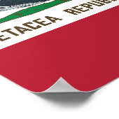 Poster Drapeau de baleines de la République de Cétacée (Coin)