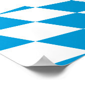 Poster Drapeau de Bavière, ALLEMAGNE (Coin)