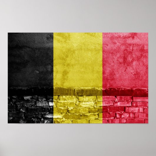 Poster Drapeau de Belgique (Devant)