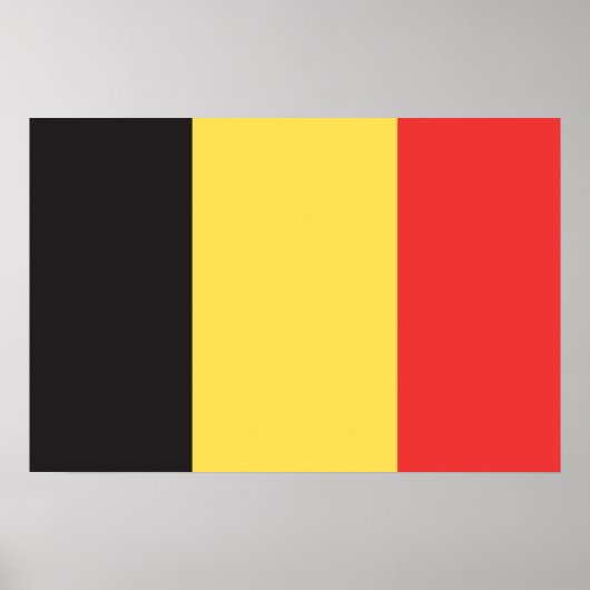 Poster Drapeau de Belgique (Devant)