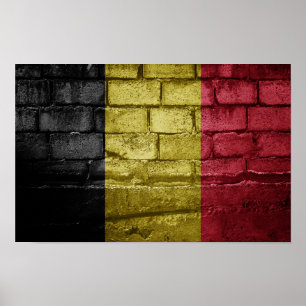 Poster Drapeau de Belgique