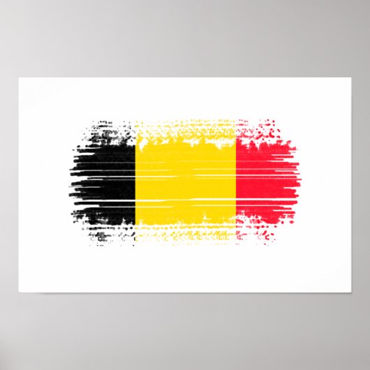Poster Drapeau de Belgique (Devant)