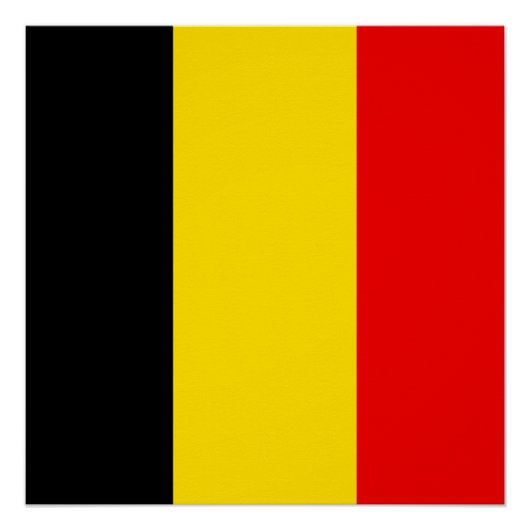 Poster Drapeau de Belgique (Devant)