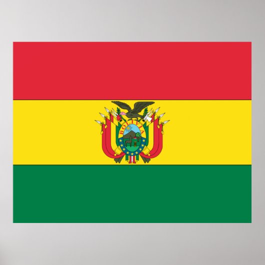 Poster Drapeau de Bolivie (Devant)