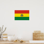 Poster Drapeau de Bolivie patriotique (Cuisine)