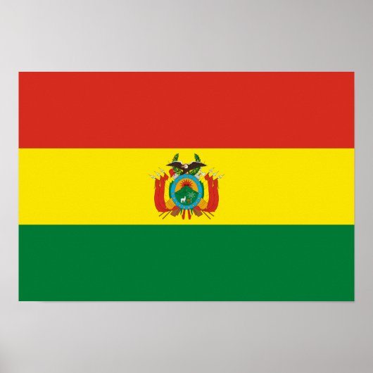 Poster Drapeau de Bolivie patriotique (Devant)