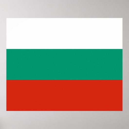 Poster Drapeau de Bulgarie (Devant)