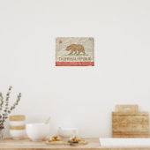 Poster Drapeau de CALIFORNIE (Cuisine)