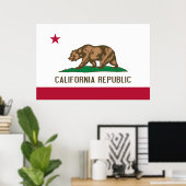 Poster Drapeau de Californie (Bureau à domicile)