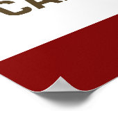 Poster Drapeau de Californie (Coin)