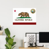 Poster Drapeau de Californie (Bureau à domicile)