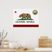 Poster Drapeau de Californie (Cuisine)