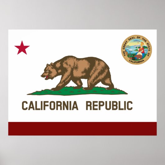 Poster Drapeau de Californie (Devant)