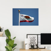 Poster drapeau de Californie (Bureau à domicile)