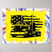 Poster Drapeau de camion américain (Devant)