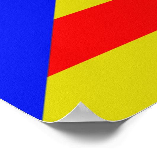 Poster Drapeau de Catalogne (Coin)