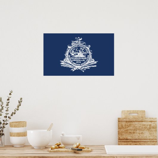Poster Drapeau de Charleston, Caroline du Sud (Cuisine)