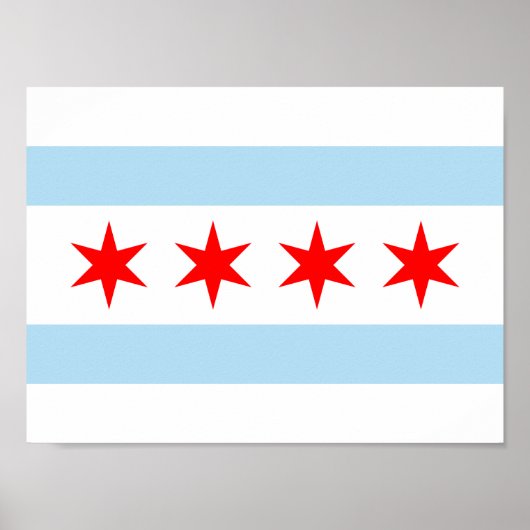Poster Drapeau de Chicago (Devant)