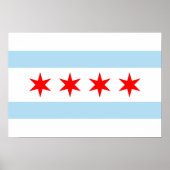 Poster Drapeau de Chicago (Devant)
