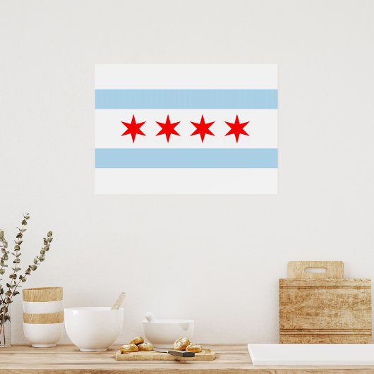 Poster Drapeau de Chicago (Cuisine)