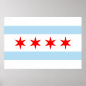 Poster Drapeau de Chicago (Devant)