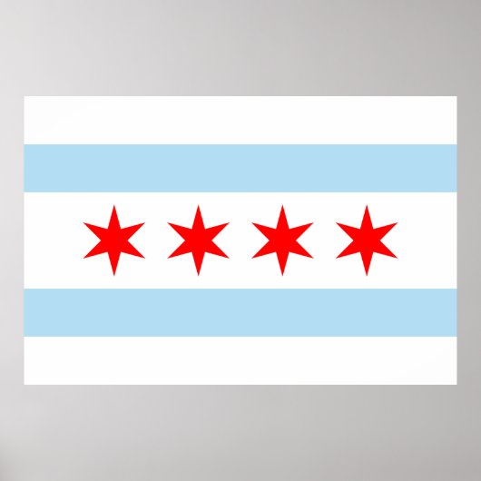 Poster Drapeau de Chicago (Devant)