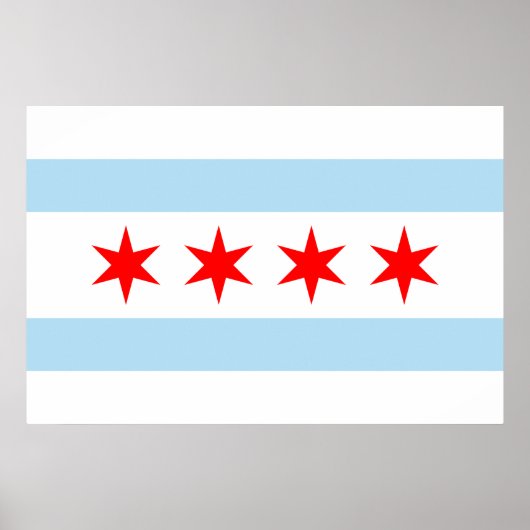 Poster Drapeau de Chicago Imprimer (Devant)