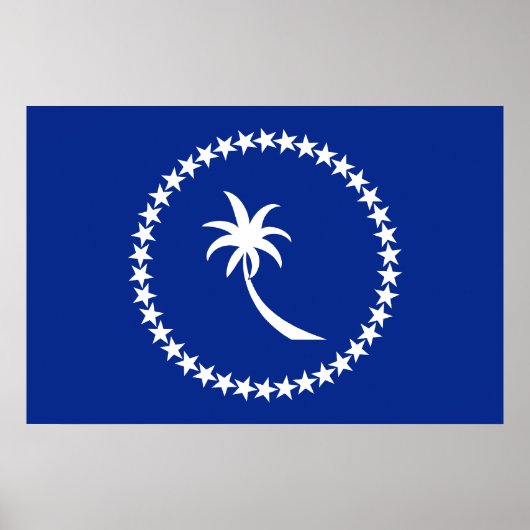 Poster Drapeau de Chuuk, Micronésie (Devant)
