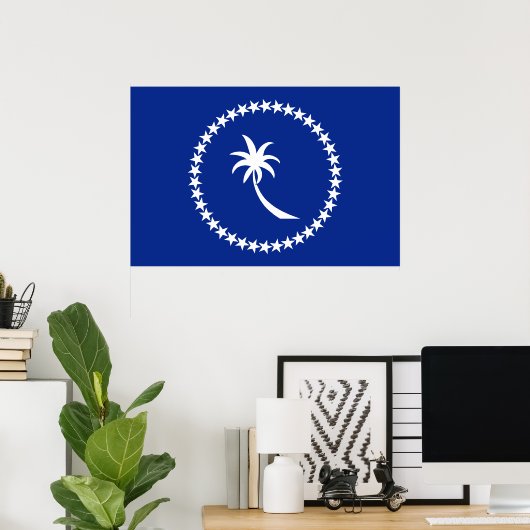 Poster Drapeau de Chuuk, Micronésie (Bureau à domicile)