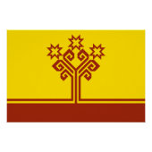Poster Drapeau de Chuvashia (Devant)