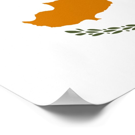 Poster Drapeau de Chypre (Coin)