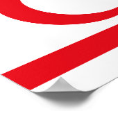 Poster Drapeau de Chypre du Nord (Coin)