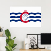 Poster Drapeau de Cincinnati (Ohio) (Bureau à domicile)
