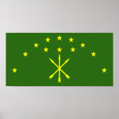Poster Drapeau de Circassia (Devant)