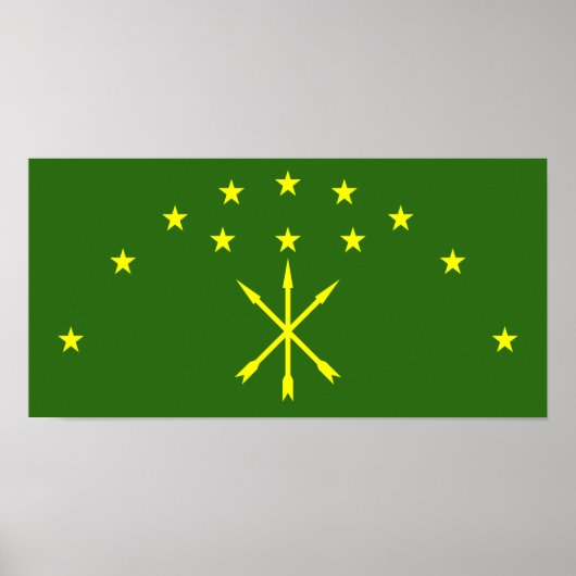 Poster Drapeau de Circassia (Devant)