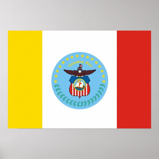 Poster Drapeau de Columbus, Ohio (Devant)