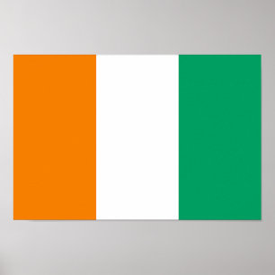 Poster Drapeau de Côte d'Ivoire