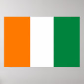 Poster Drapeau de Côte d'Ivoire (Devant)