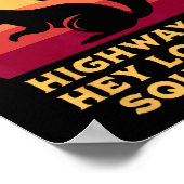 Poster Drapeau de couleurs de la route du TDAH vers… Hé, (Coin)