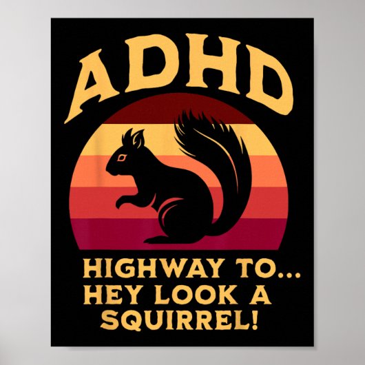 Poster Drapeau de couleurs de la route du TDAH vers… Hé, (Devant)