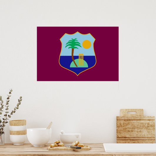 Poster Drapeau de cricket des Caraïbes (Cuisine)
