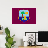 Poster Drapeau de cricket des Caraïbes (Bureau à domicile)
