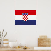Poster Drapeau de Croatie (Cuisine)