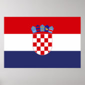 Poster Drapeau de Croatie (Devant)