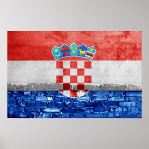 Poster Drapeau de Croatie