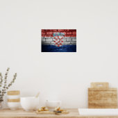 Poster Drapeau de Croatie (Cuisine)
