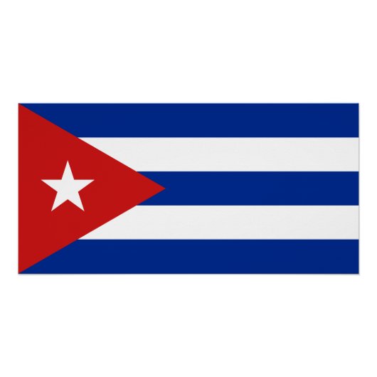 Poster Drapeau de Cuba (Devant)