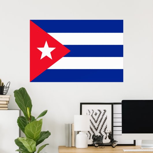 Poster Drapeau de Cuba (Bureau à domicile)