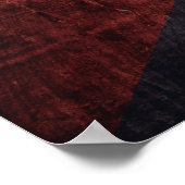 Poster Drapeau de Cuba sur le vieux grain de bois (Coin)