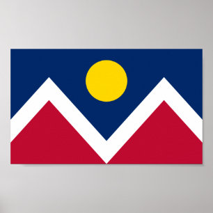 Poster Drapeau de Denver, Colorado, USA